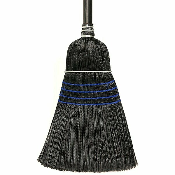 Genuine Joe Lobby Broom - 39in Wooden Handle -  Black, 12PK GJO18412